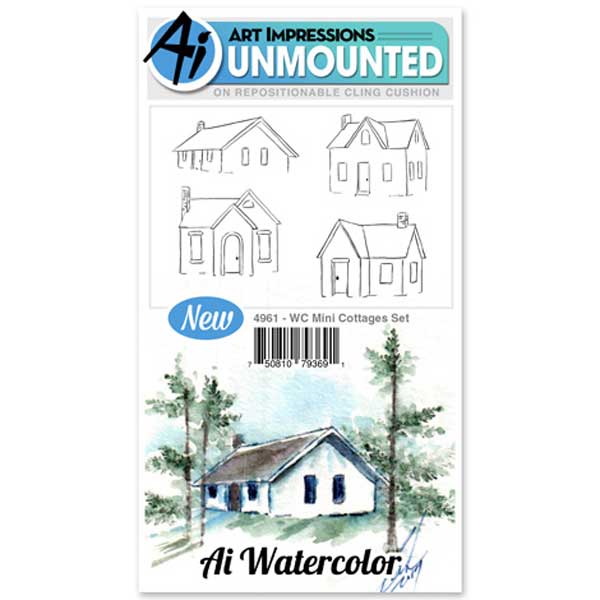 Art Impressions WC Mini Cottage Stamp Set