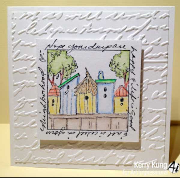 Art Impressions Birdhouse Neighborhood Stamp