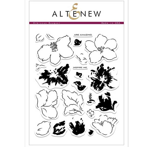 Altenew Hibiscus Bouquet Stamp Set