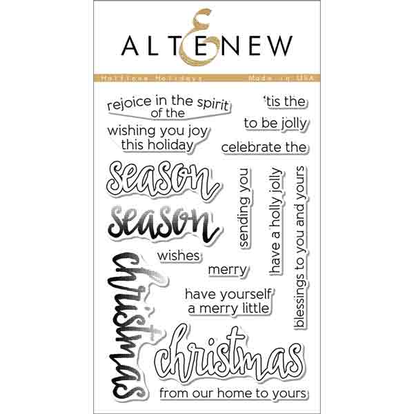 Altenew Halftone Holidays Stamp Set