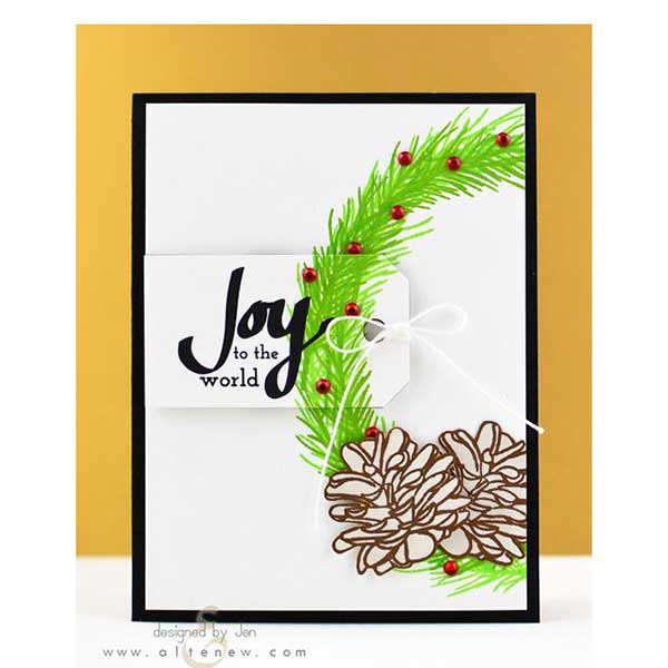 Altenew Poinsettia &amp; Pine Stamp Set