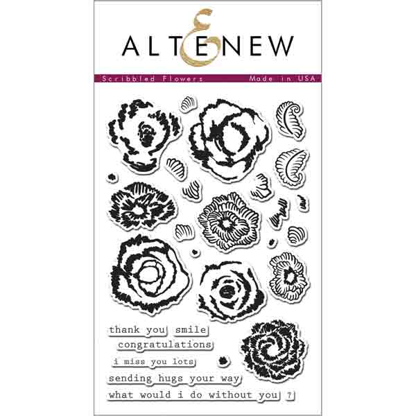 Altenew Scribbled Flowers Stamp Set