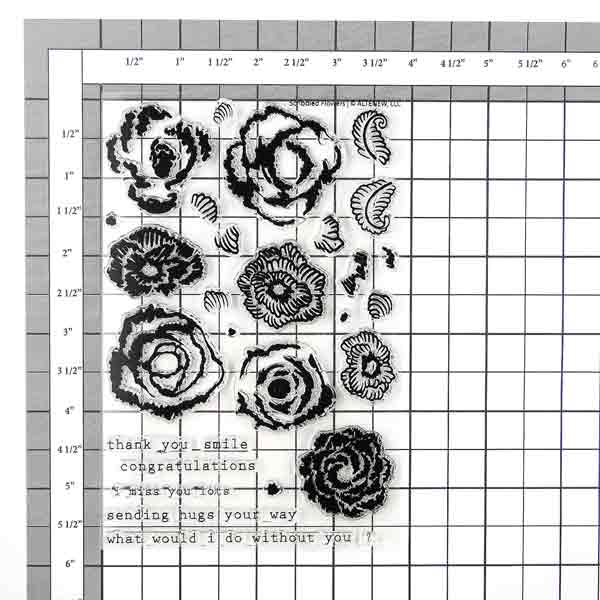 Altenew Scribbled Flowers Stamp Set