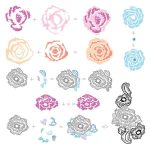 Scribbled Flowers Stamp Set