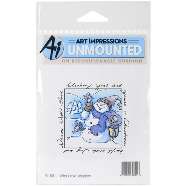 Art Impressions With Love Window Cling Stamp