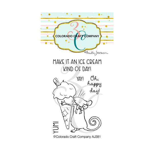 Colorado Craft Company Ice Cream Day Mini Stamp