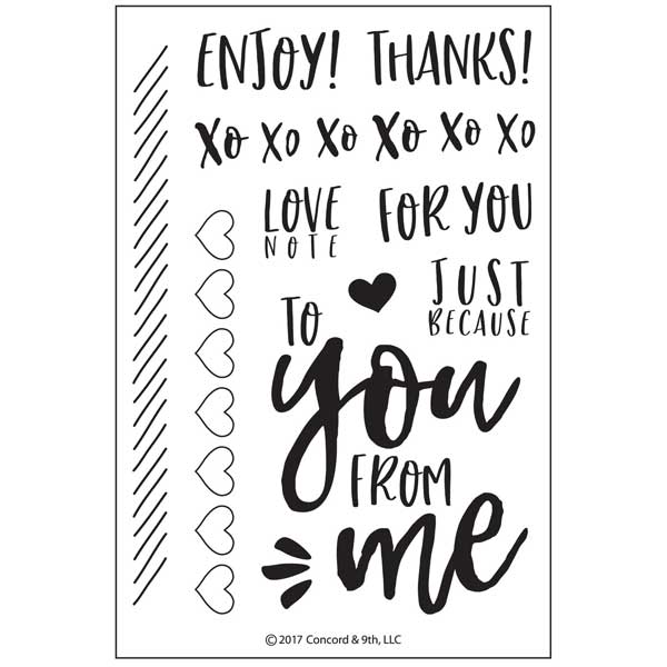 Concord &amp; 9th Love Notes Stamp Set