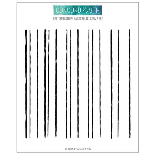 Concord &amp; 9th Sketched Stripes Background Stamp