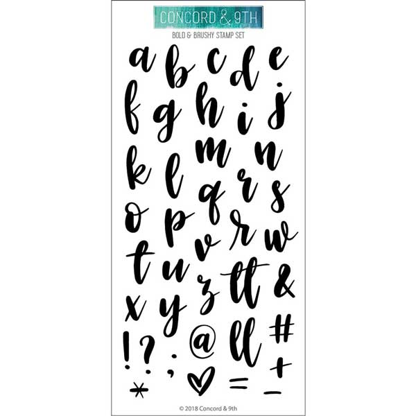 Concord &amp; 9th Bold &amp; Brushy Lowercase Stamp Set