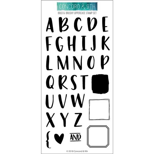 Concord &amp; 9th Bold &amp; Brushy Uppercase Stamp Set