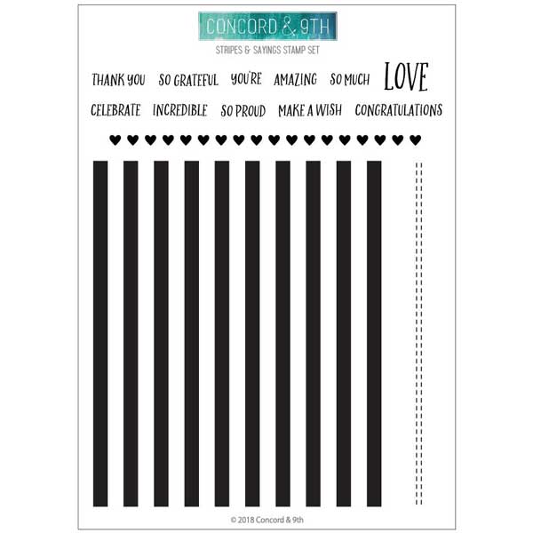 Concord &amp; 9th Stripes &amp; Sayings Stamp Set