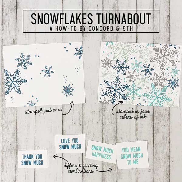 Concord &amp; 9th Snowflakes Turnabout Stamp