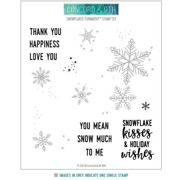 Concord &amp; 9th Snowflakes Turnabout Stamp