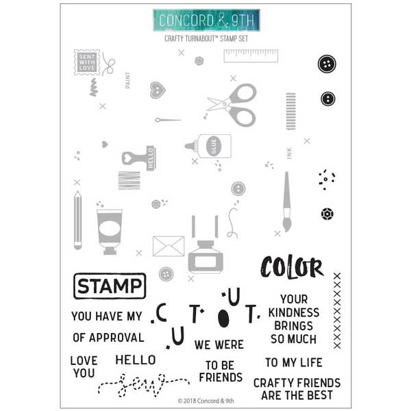 Concord &amp; 9th Crafty Turnabout Stamp Set