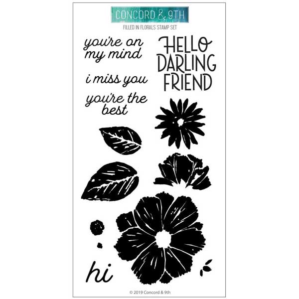 Concord &amp; 9th Filled In Florals Stamp Set