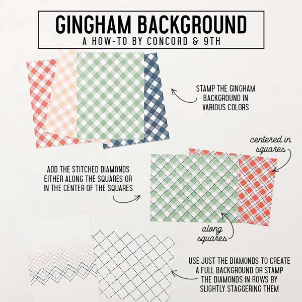 Concord &amp; 9th Gingham Background Stamp Set