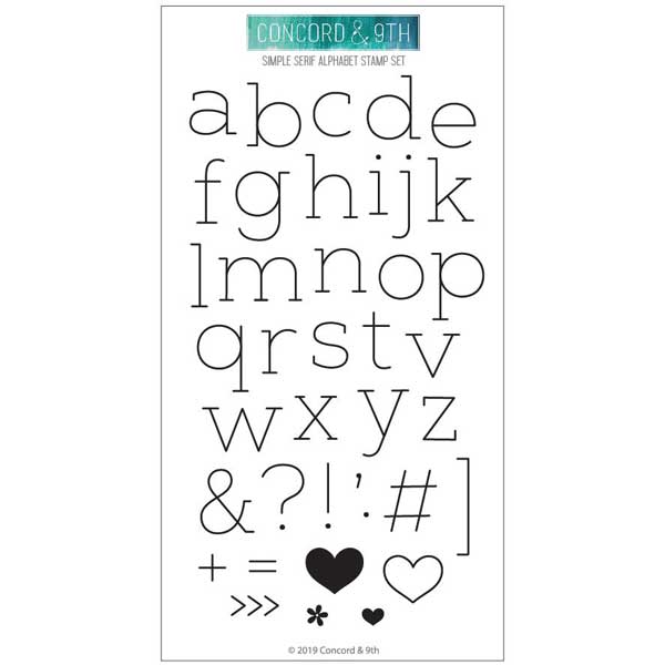 Concord &amp; 9th Simple Serif Alphabet Stamp Set