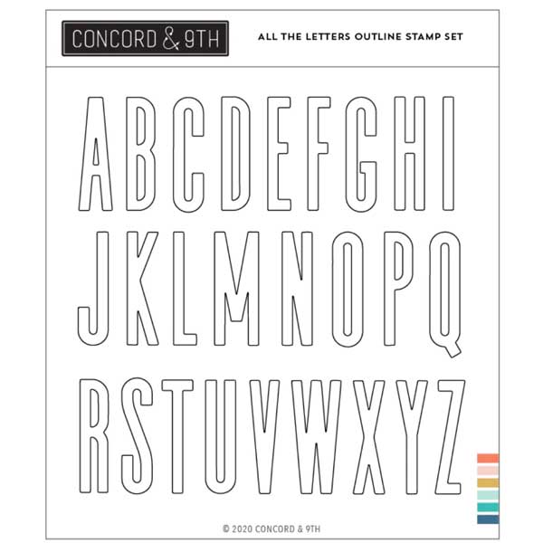 Concord &amp; 9th All The Letters Outline Stamp