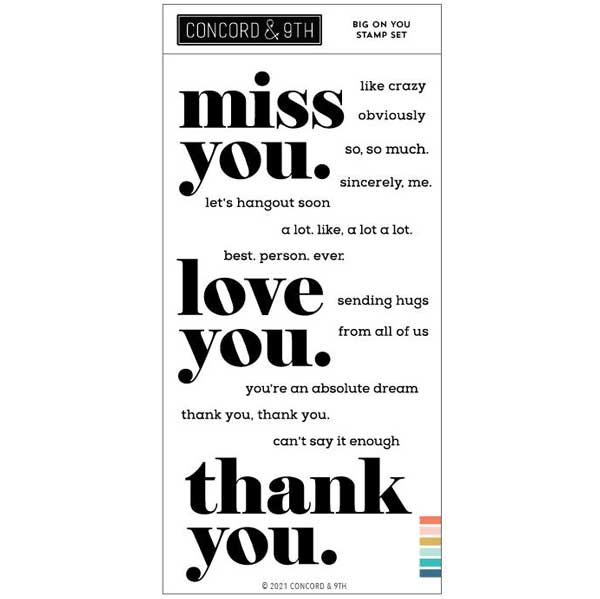 Concord &amp; 9th Big On You Stamp Set