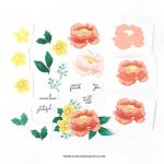 Concord & 9th Painted Peony Stamp Set