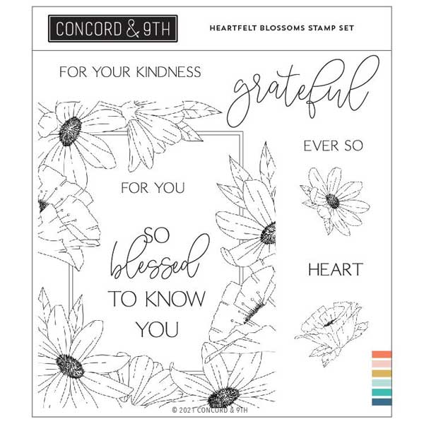 Concord &amp; 9th Heartfelt Blossoms stamp set