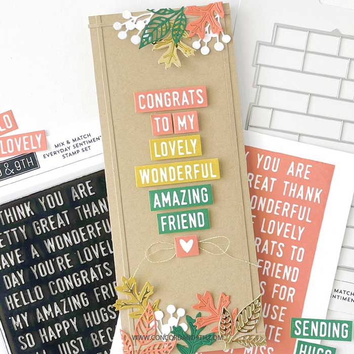 Concord &amp; 9th Mix and Match Everyday Sentiments Stamp Set