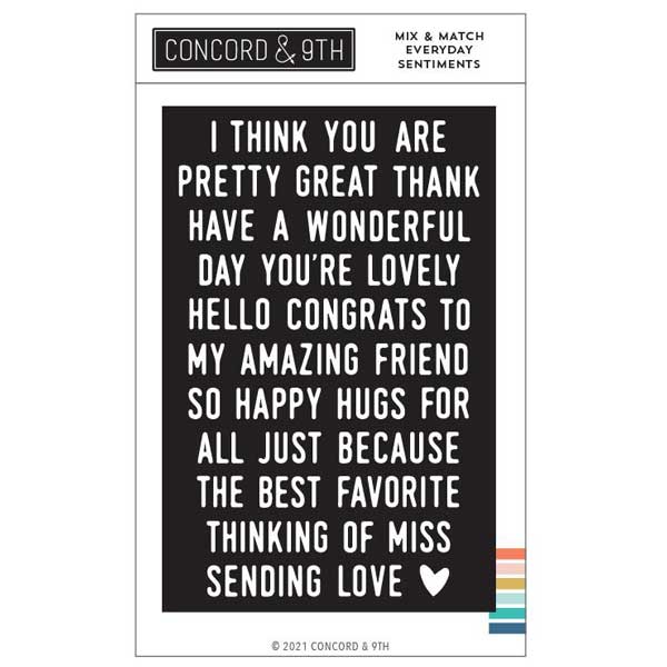 Concord &amp; 9th Mix and Match Everyday Sentiments Stamp Set