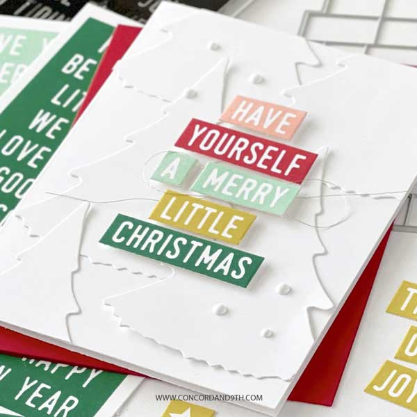 Concord &amp; 9th Mix &amp; Match Holiday Sentiments Stamp Set