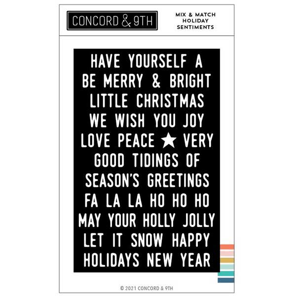 Concord &amp; 9th Mix &amp; Match Holiday Sentiments Stamp Set