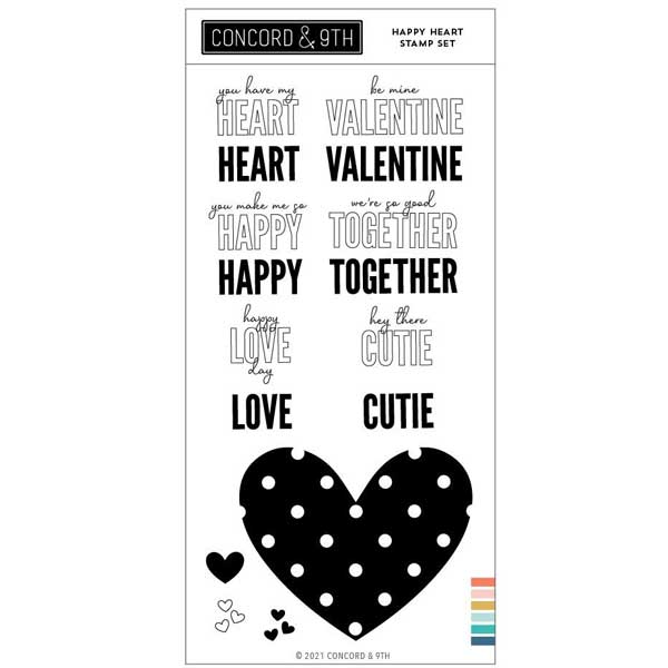 Concord &amp; 9th Happy Heart Stamp Set