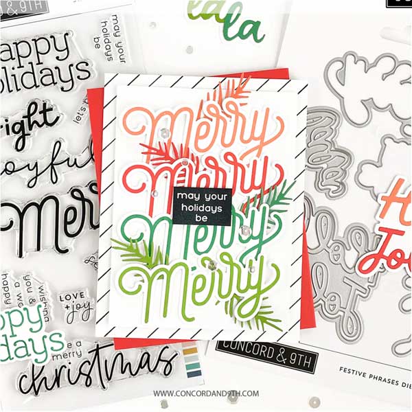 Concord &amp; 9th Festive Phrases Stamp