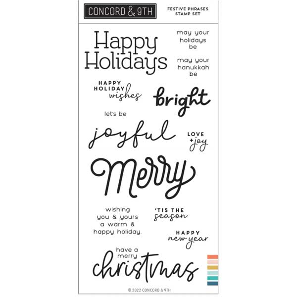 Concord &amp; 9th Festive Phrases Stamp