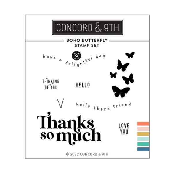 Concord &amp; 9th Boho Butterfly Stamp Set