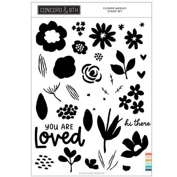 Concord &amp; 9th Flower Medley Stamp Set