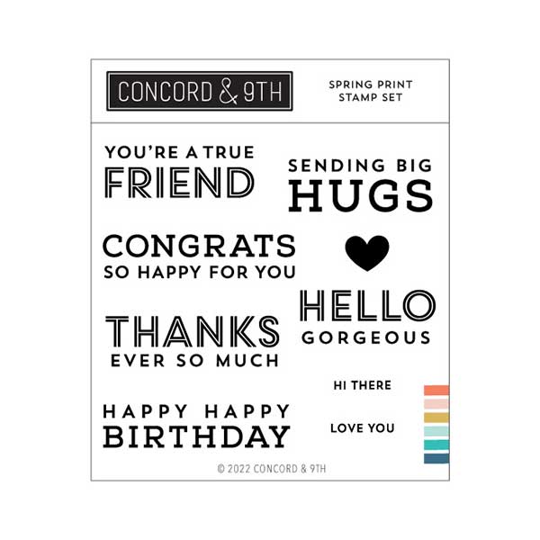 Concord &amp; 9th Spring Print Sentiments Stamp Set