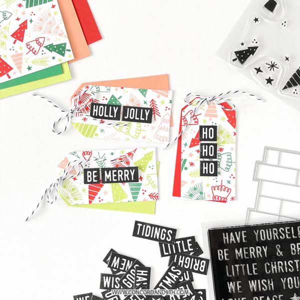 Concord &amp; 9th Tiny Trees Turnabout Stamp Set