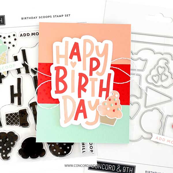 Concord &amp; 9th Birthday Scoops Stamp Set