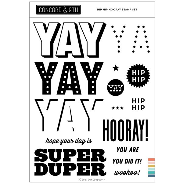 Concord &amp; 9th Hip Hip Hooray Stamp Set