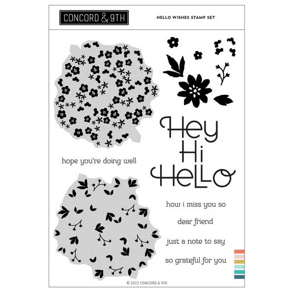 Concord &amp; 9th Hello Wishes Stamp Set