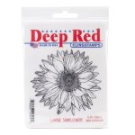 Deep Red Large Sunflower Rubber Stamps