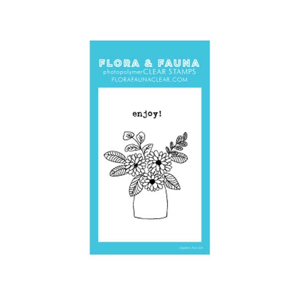 Flora &amp; Fauna Mini Flower Vase Stamp Set