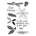 Flora & Fauna Poinsettia Watercolor Stamp Set