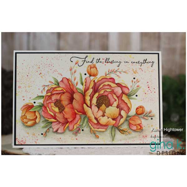 Gina K Designs Majestic Peony Stamp Set