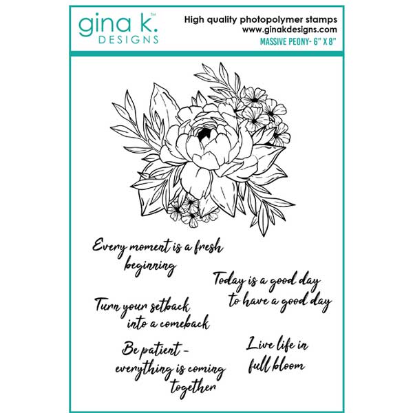 Gina K Designs Massive Peony Stamp Set