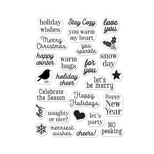 Hero Arts Hero Greetings Christmas Messages Stamp