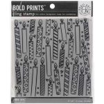 Hero Arts Candles Bold Prints Stamp