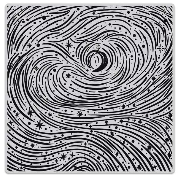 Hero Arts Etched Winter Swirl Background Stamp