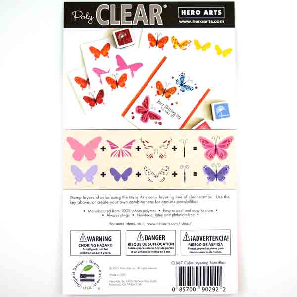 Hero Arts Color Layering Butterflies Stamp Set