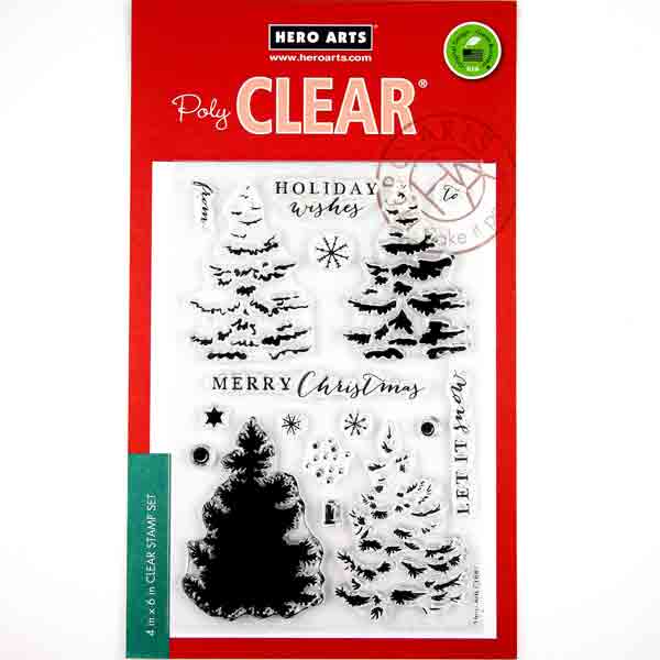 Hero Arts Color Layering Christmas Trees Stamp Set