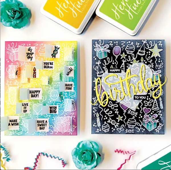 Hero Arts Wish Big Peek-A-Boo Party Stamp Set